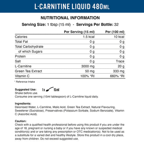 Applied Nutrition L-Carnitine 3000 Liquid 480ml