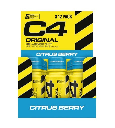 Essential Supplements - Cellucor C4 Original Pre-Workout Shot - 12 x 60ml - Citrus Berry